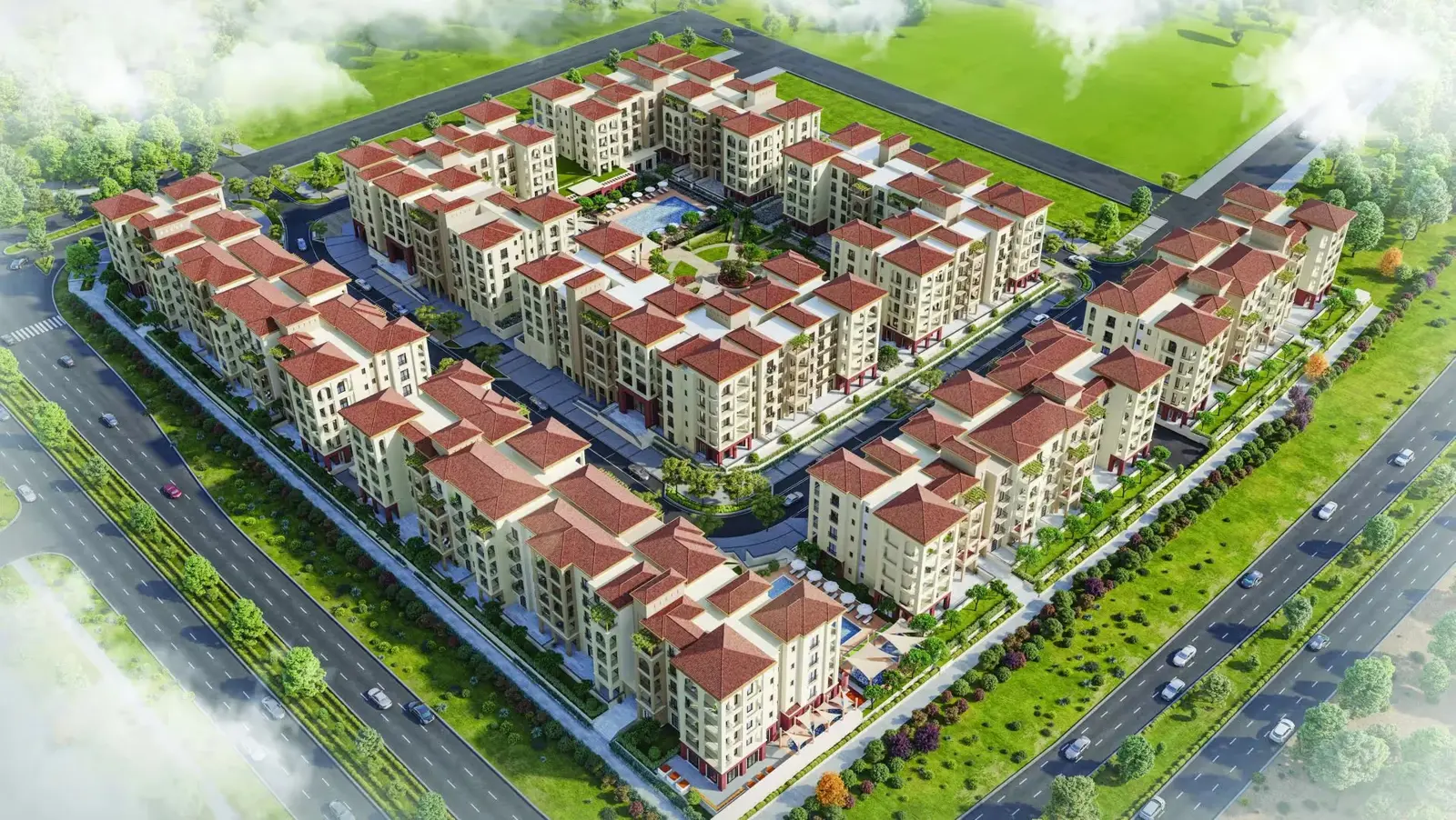 Mediterranean-style modern apartments in Bloom Living Granada in Zayed City Abu Dhabi