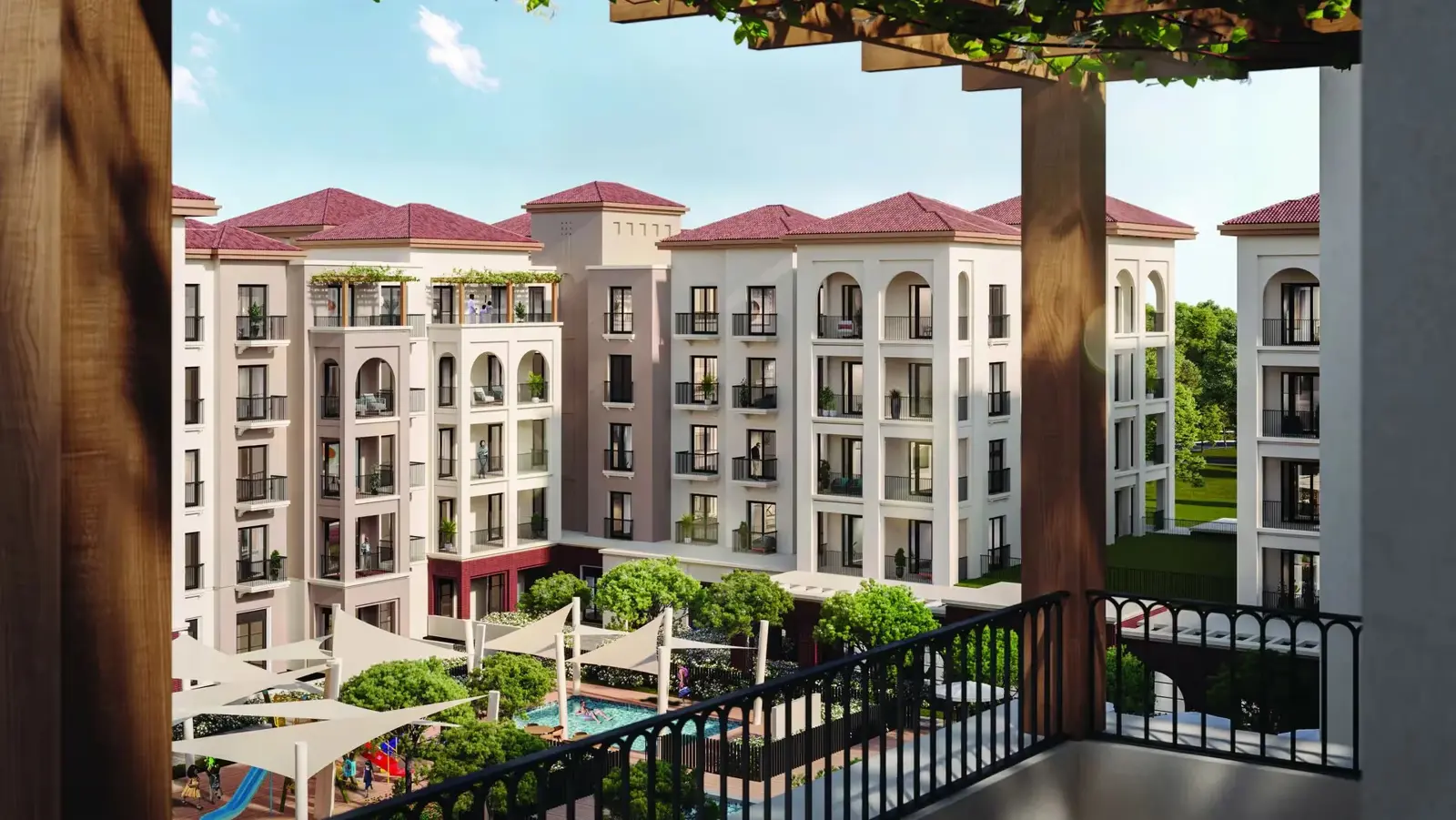 Mediterranean-style modern apartments in Bloom Living Granada in Zayed City Abu Dhabi