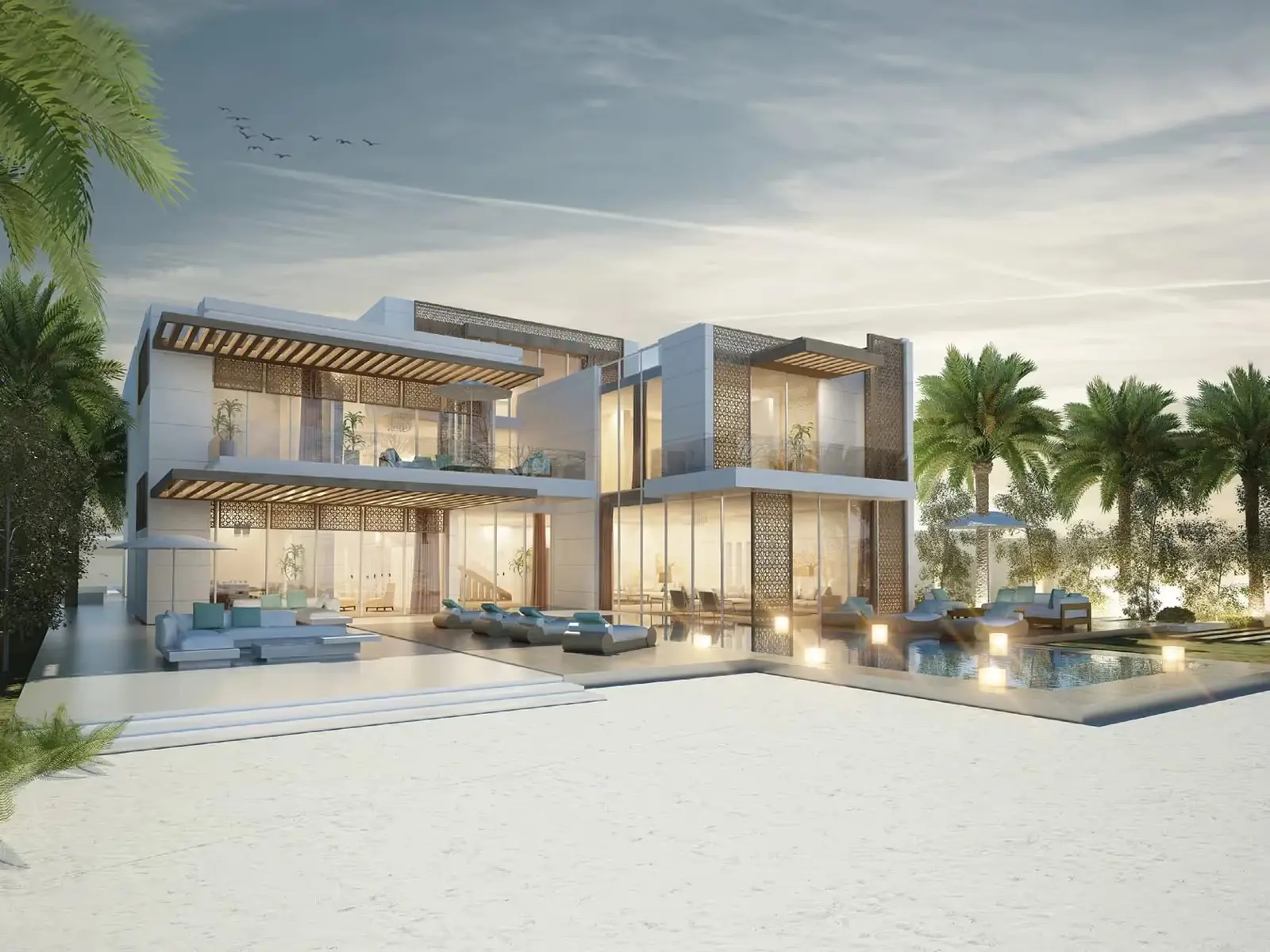 Ultra-luxury beachfront villas in Nudra on Saadiyat Island Abu Dhabi