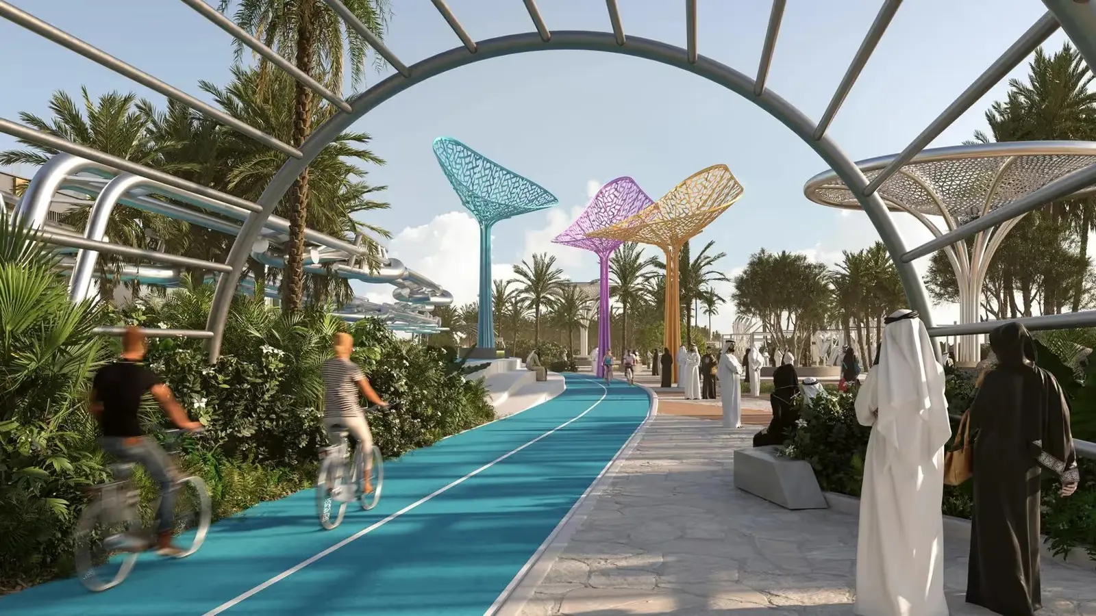 Luxury villas surrounded by nature in Saadiyat Lagoons on Saadiyat Island