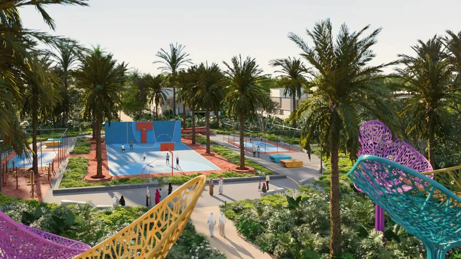 Luxury villas surrounded by nature in Saadiyat Lagoons on Saadiyat Island