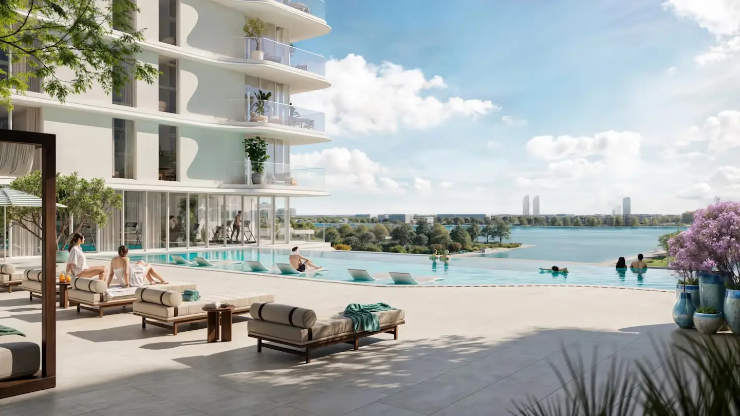 Modern waterfront apartments in Muheira in Abu Dhabi