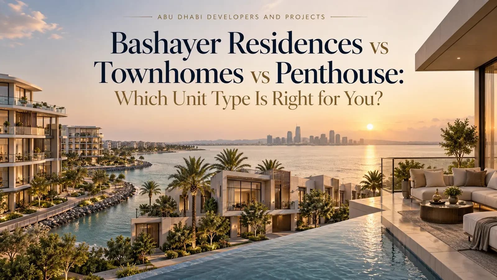 Bashayer Residences vs Townhomes vs Penthouse: Which Unit Type Is Right for You?