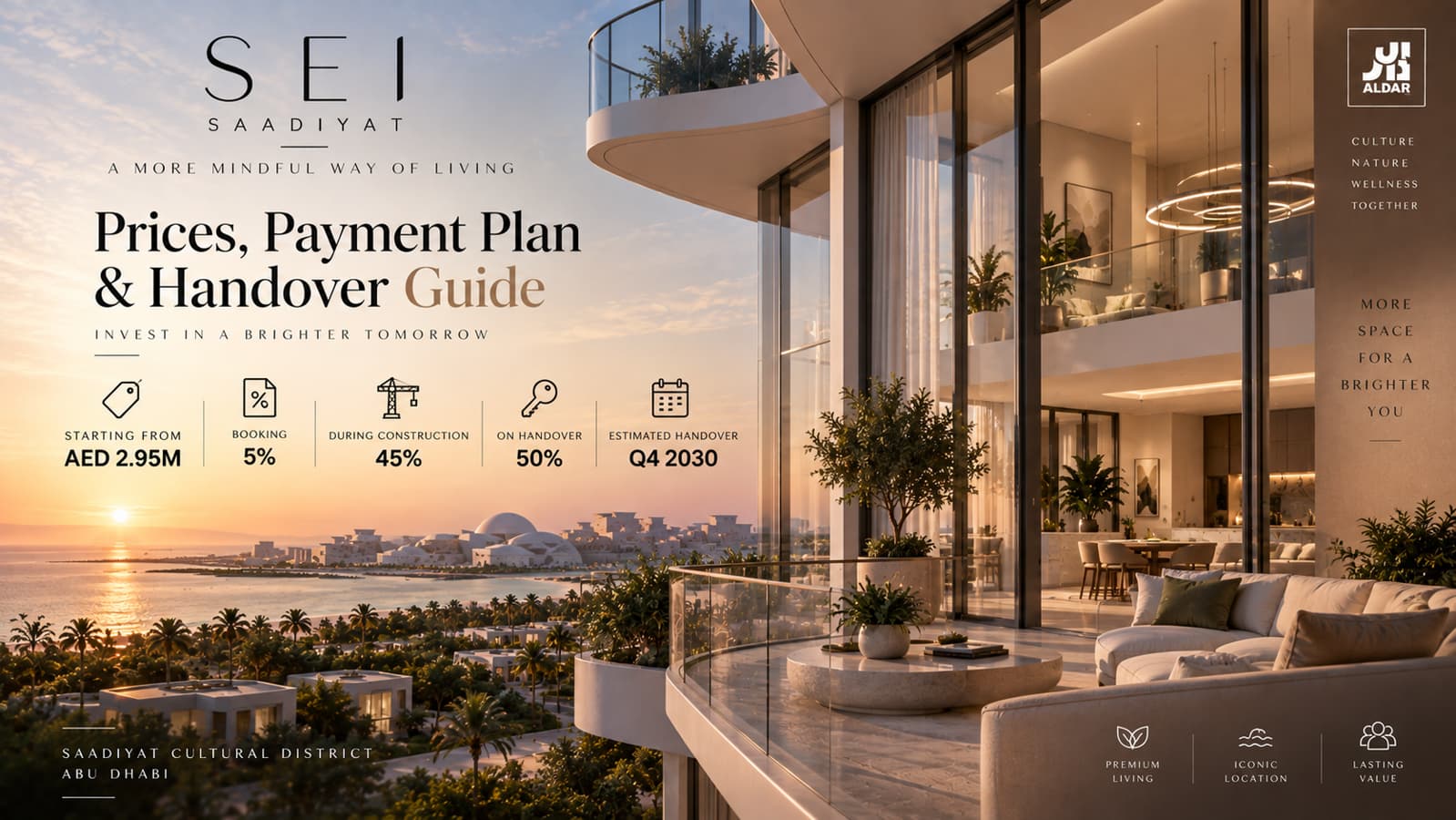 Sei Saadiyat Prices, Payment Plan & Handover Guide 2026
